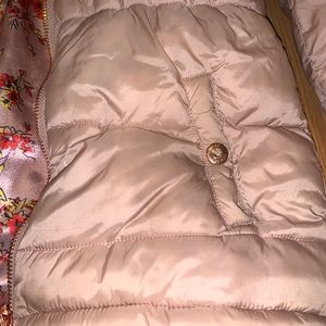 Blush Pink Toddler Guess puffer coat